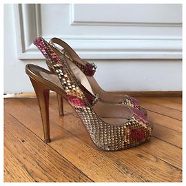 Escarpins Christian Louboutin python T.37 Multicolore
