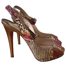 Escarpins Christian Louboutin python T.37 Multiple colors