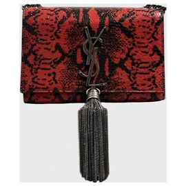 Autre Marque Borsa Saint Laurent Kate Tassel rossa Rosso