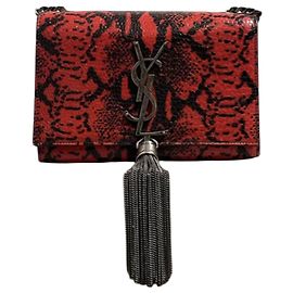 Autre Marque Borsa Saint Laurent Kate Tassel rossa Rosso