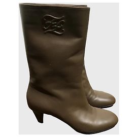 Bottes Fendi taupes T.38 Beige