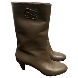 Botas Fendi taupe T.38 Bege