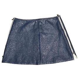 Courreges Minifalda Courrèges de vinilo azul marino Azul