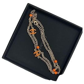 Sautoir Chanel orange Doré