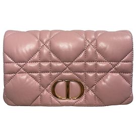 Autre Marque Borsa Dior Caro mini in pelle rosa Rosa