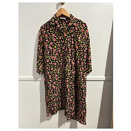 Balenciaga Blumenkleid T.32 Schwarz