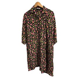 Balenciaga Blumenkleid T.32 Schwarz