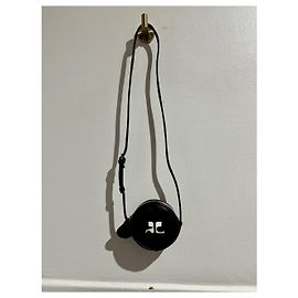 Courreges Mini Bolsa Courrèges Cercle Re-edition em Couro Preto Preto