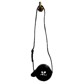 Courreges Mini Bolsa Courrèges Cercle Re-edition em Couro Preto Preto