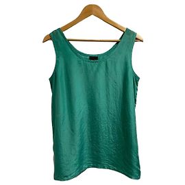 Fendi Silk Sleeveless Top Green Green