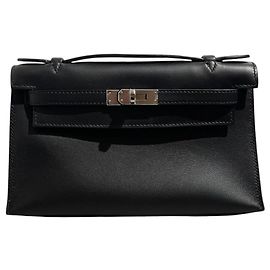 Pochette Hermès Kelly Noir Noir