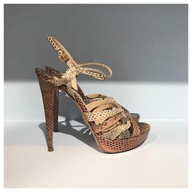 Sandales Prada serpent T.38 Rose