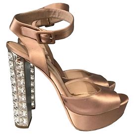 Sandálias Miu Miu nude T.39 Bege