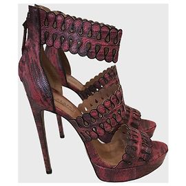 Alaïa Sandales Alaia roses T.39 Pink