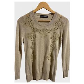 Dolce & Gabbana Pullover beige T.36 Beige