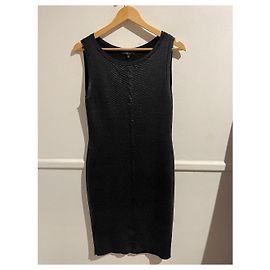 Gucci Black Mesh Python Effect Dress Size L Black