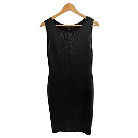 Vestido Gucci negro de malla efecto pitón Talla L Negro