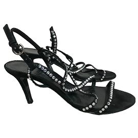 Sandales Sergio Rossi noires T.36,5 Black