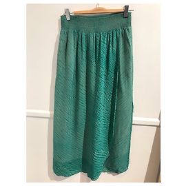 Autre Marque Saia NOUS T.M Verde Claro com Padrões e Cintura Smock Verde