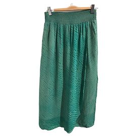 Autre Marque Saia NOUS T.M Verde Claro com Padrões e Cintura Smock Verde