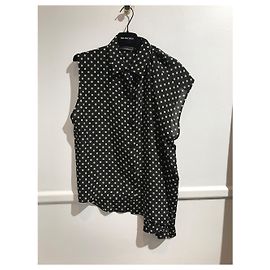 Blusa Balenciaga de bolinhas T.40 Preto