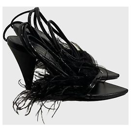 Autre Marque Saint Laurent Sandalen schwarz T.36 Schwarz