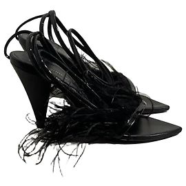 Autre Marque Sandales Saint Laurent noires T.36 Noir