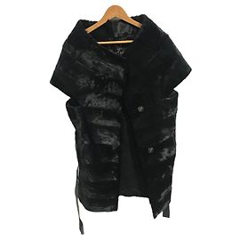 Autre Marque Chaleco Giorgio Brato de piel negro T.36 Negro