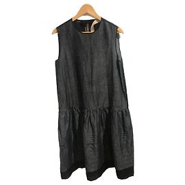 Autre Marque Robe midi N°21 en denim bleu et soie Bleu