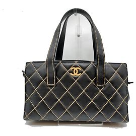 Chanel Wild Stitch Tote Bag Schwarz