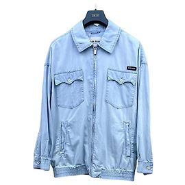 Jaqueta de denim Miu Miu azul tamanho 36 Multicor