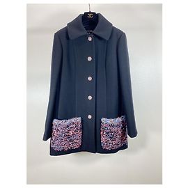 Veste Chanel 22A Metiers d'Art en tweed noir Multicolore