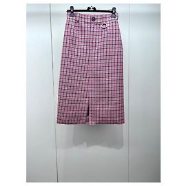 Balenciaga Multicolour Check Wool Skirt Multiple colors