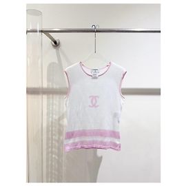 Top Chanel de Algodão Multicor Tamanho 40 Multicor