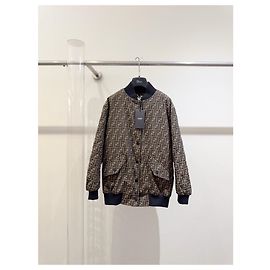 Fendi FF Logo Print Quilted Cotton Jacket Multiple colors