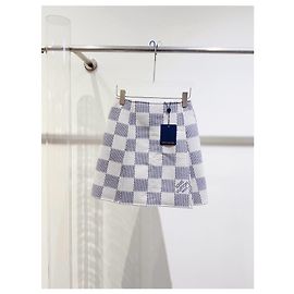 Jupe Louis Vuitton à carreaux en cachemire Multicolore