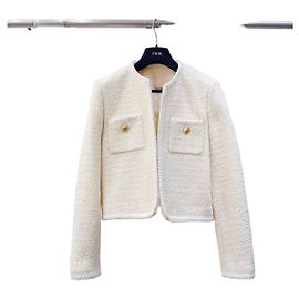 Veste Céline en tweed blanc taille 38 Multicolore