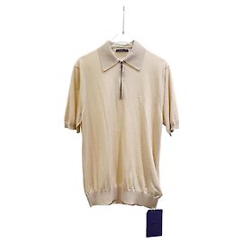 Polo Prada in cotone beige Multicolore