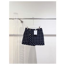 Autre Marque Saia Dior de Tweed com Contas Douradas Tamanho 36 Multicor