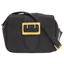 Burberry Black Leather Shoulder Bag Black