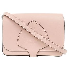 Bolsa de ombro Burberry Hampshire em couro rosa Rosa