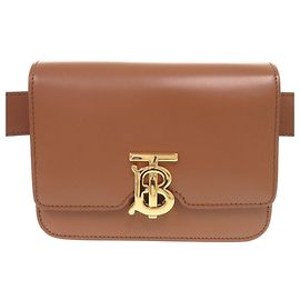 Pochete Burberry em couro marrom Marrom