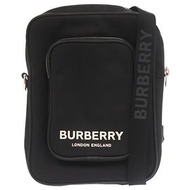 Burberry Eco-Nylon Umhängetasche Schwarz Weiß