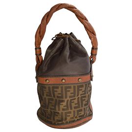 Borsa a secchiello Fendi Zucca monogramma Marrone Monogramma