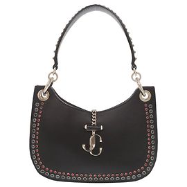 Borsa a tracolla in pelle Jimmy Choo Varenne Hobo Nero