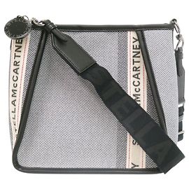 Stella Mc Cartney Stella McCartney Gray Canvas Shoulder Bag Brown