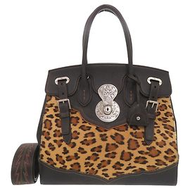 Bolsa Ralph Lauren Ricky 33 Marrom Preto