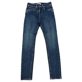 Miu Miu Slim Fit Blaue Denim-Jeans Blau