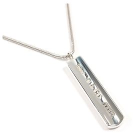 Autre Marque Tiffany & Co. 1837 Bar Pendant Necklace Silvery