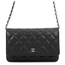 Portafoglio con catena Chanel Classic Matelassé Nero